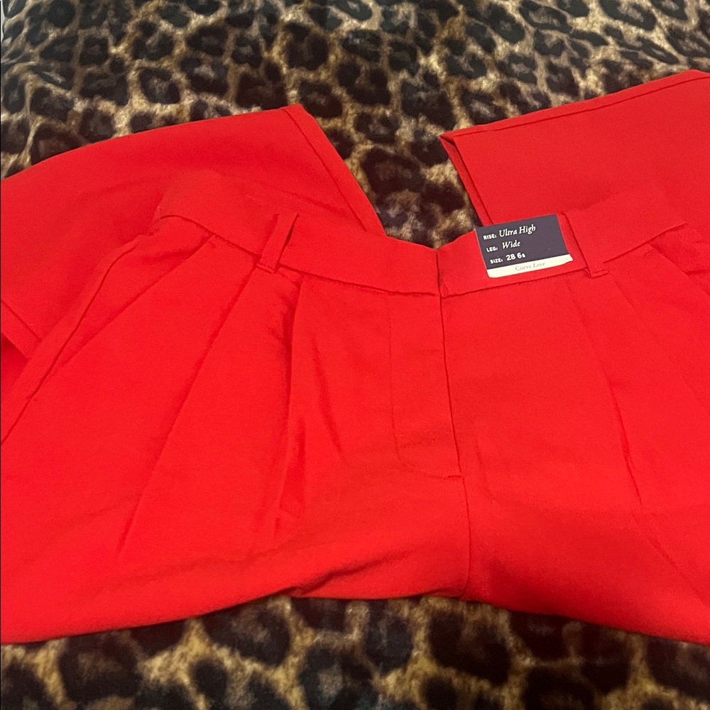 Abercrombie Trousers Cherry Res High Rise